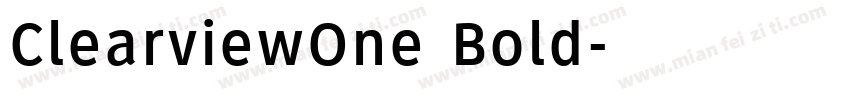 ClearviewOne Bold字体转换